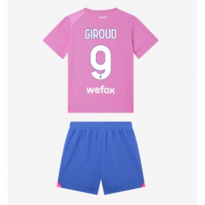 AC Milan Olivier Giroud #9 Koszulka Trzecich Dziecięca 2023-24 Krótki Rękaw (+ Krótkie spodenki)